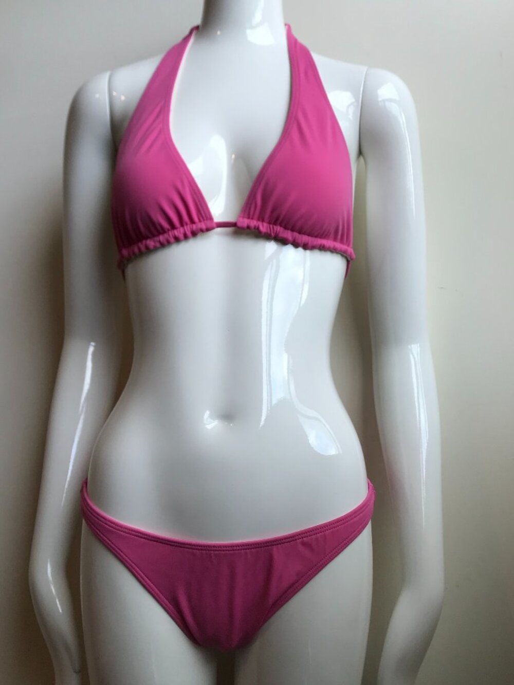 Billabong surf rose pink reversible cream top bikini set